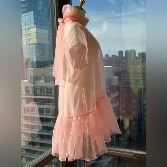 🆕 SIMKHAI 🧿 NWT Beaux Tiered Babydoll Mini Dress, Ballet Pink - Sz US 6 - Picture 5 of 16